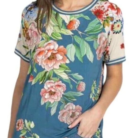 Johnny Was Tops - Johnny Was / Romano Raglan Tee / Multi Floral